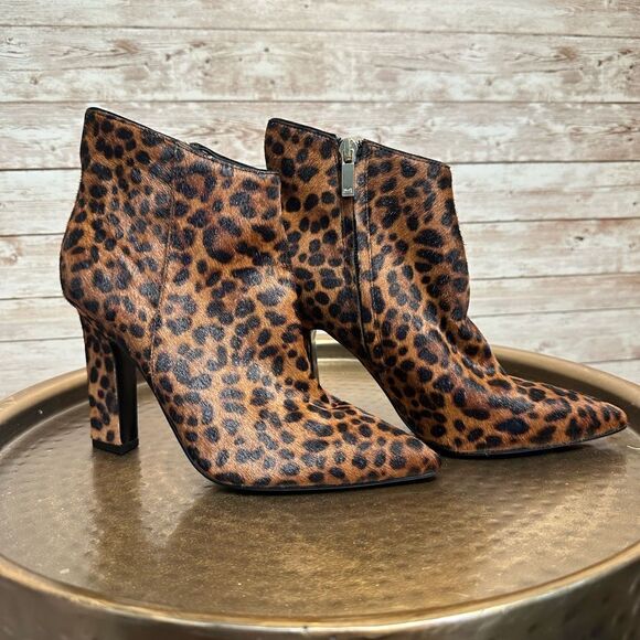 Mark Fischer LTD - Mellaly Ankle Booties Women’s 6.5M Brown Leopard Print NWOB - Picture 1 of 16